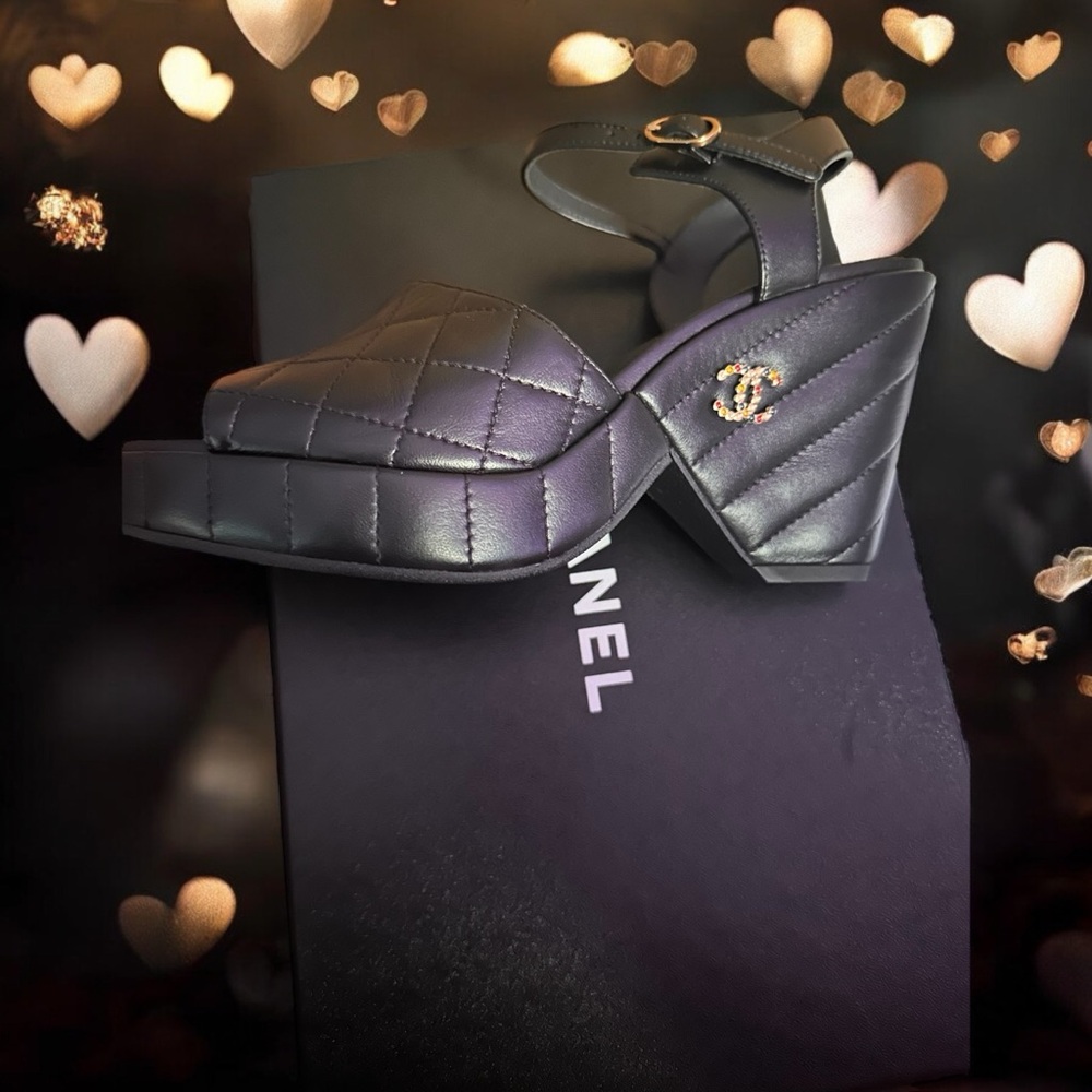 Chanel leather sandals
